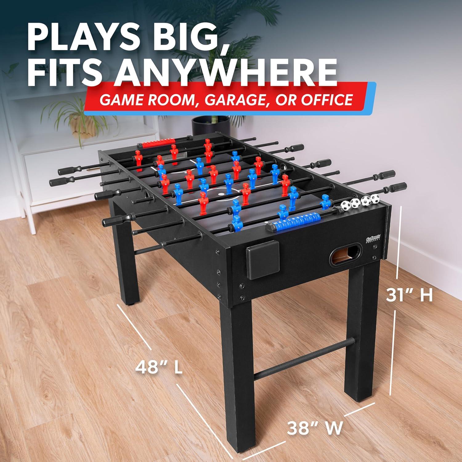 imageGoSports 48 Inch Foosball Table for Home Office or Game Room Choose ColorBlack