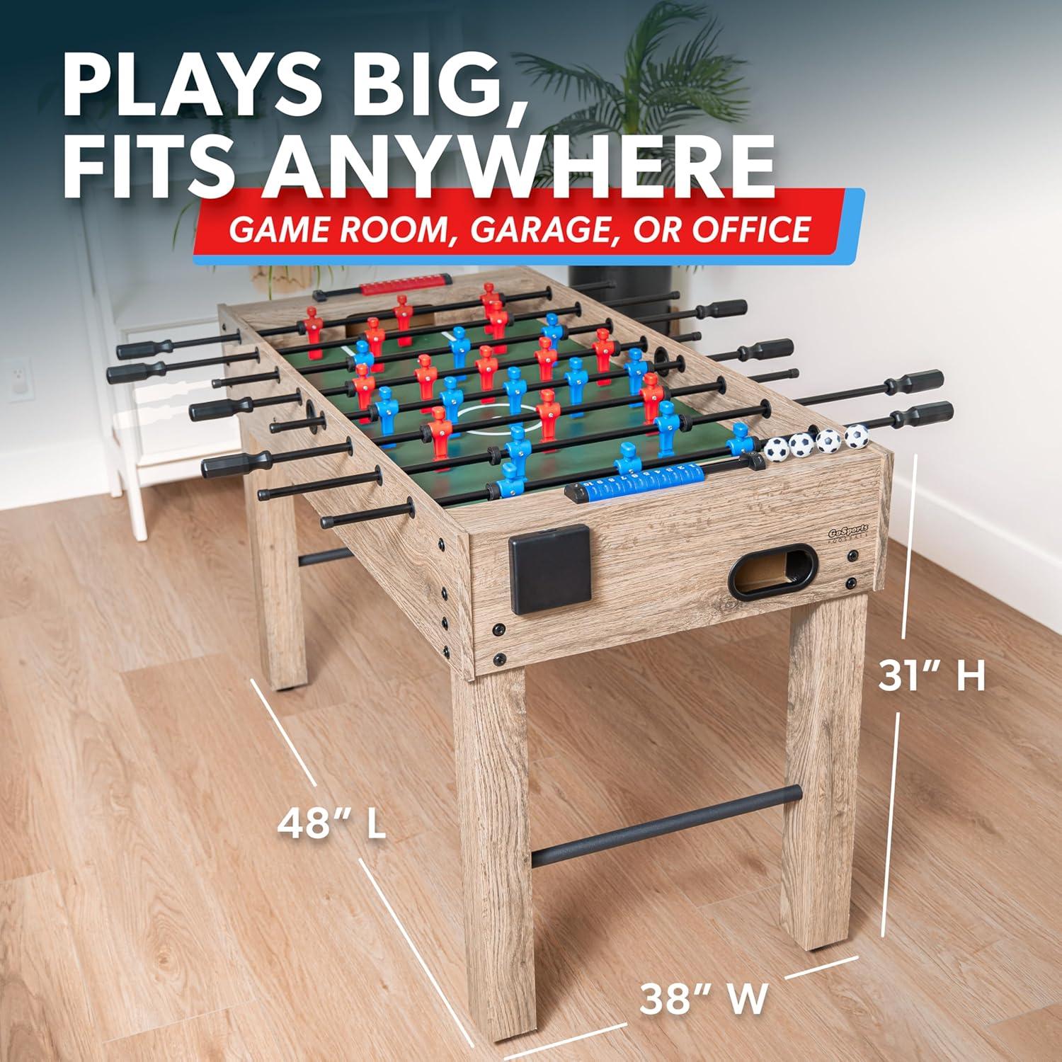 imageGoSports 48 Inch Foosball Table for Home Office or Game Room Choose ColorOak
