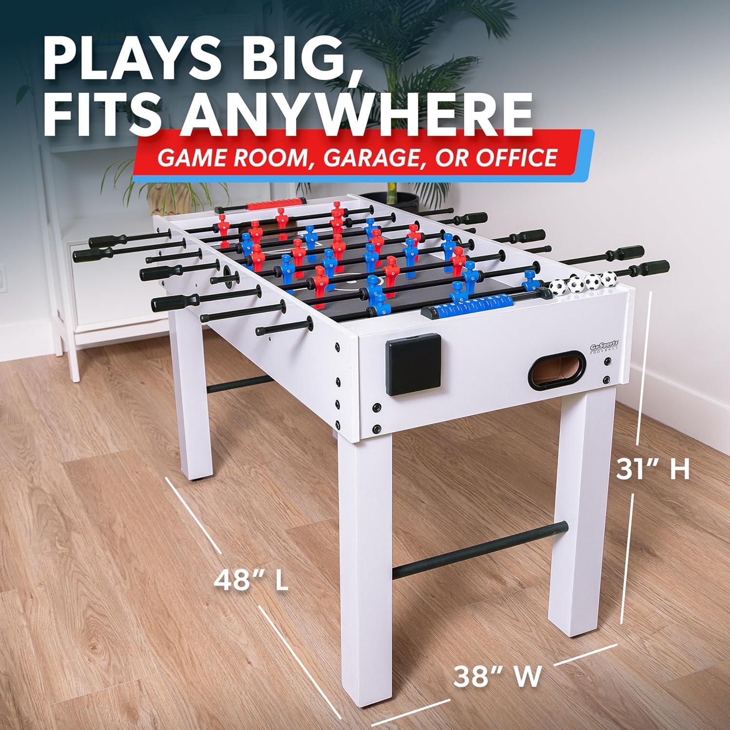 imageGoSports 48 Inch Foosball Table for Home Office or Game Room Choose ColorWhite
