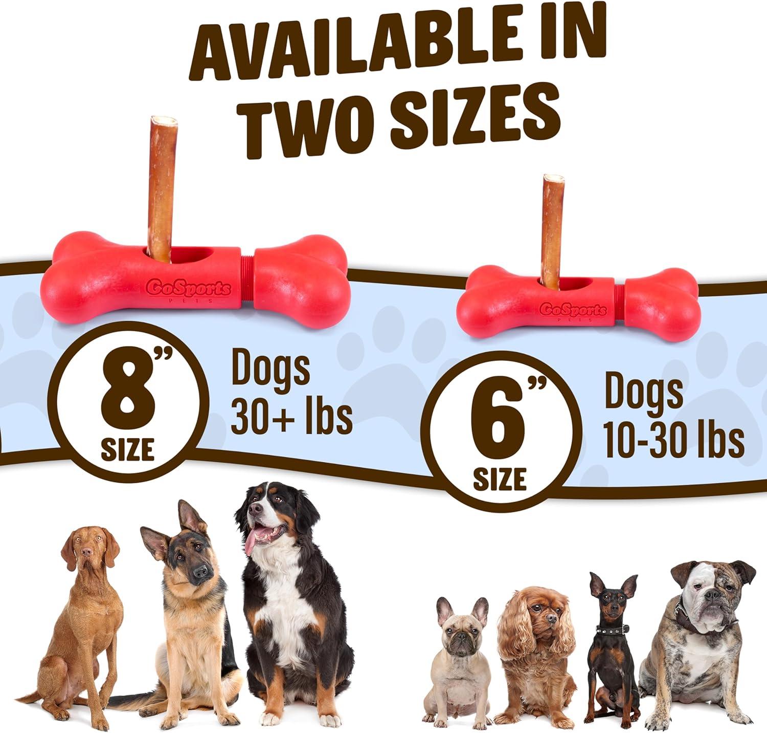 imageGoSports Chew Champ Bully Stick Holder for Dogs Securely Holds Bully Sticks to Help Prevent Choking 6 Inch SizeSmall Dogs 1030 Pounds