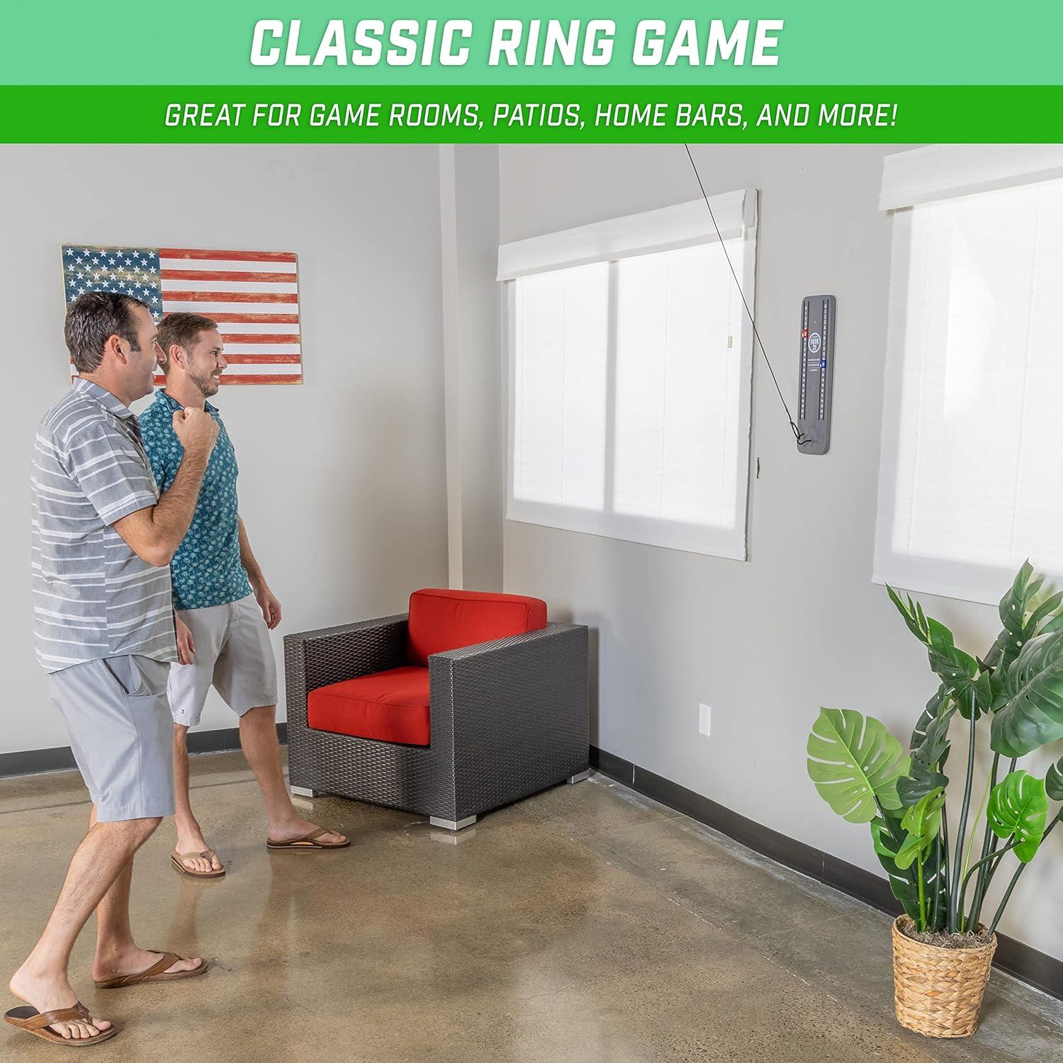 imageGoSports Hook 21 Ceiling Mount Ring Swing Game Choose Your Color Play Indoors or OutdoorsGray