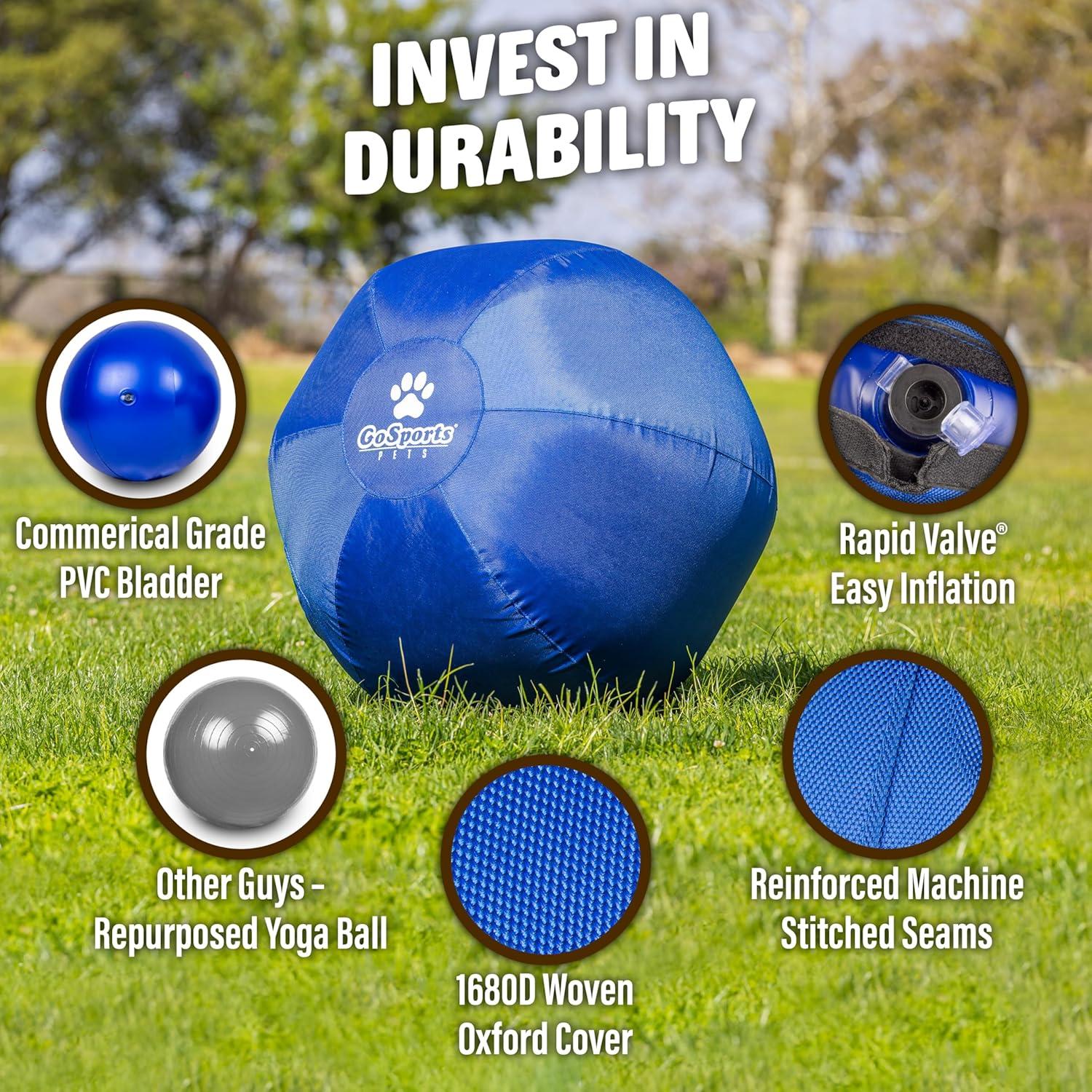 imageGoSports Pets Herding Ball for Dogs 25 Inch Dog Toy Ball with BiteProof Cover for Medium to Large Dogs