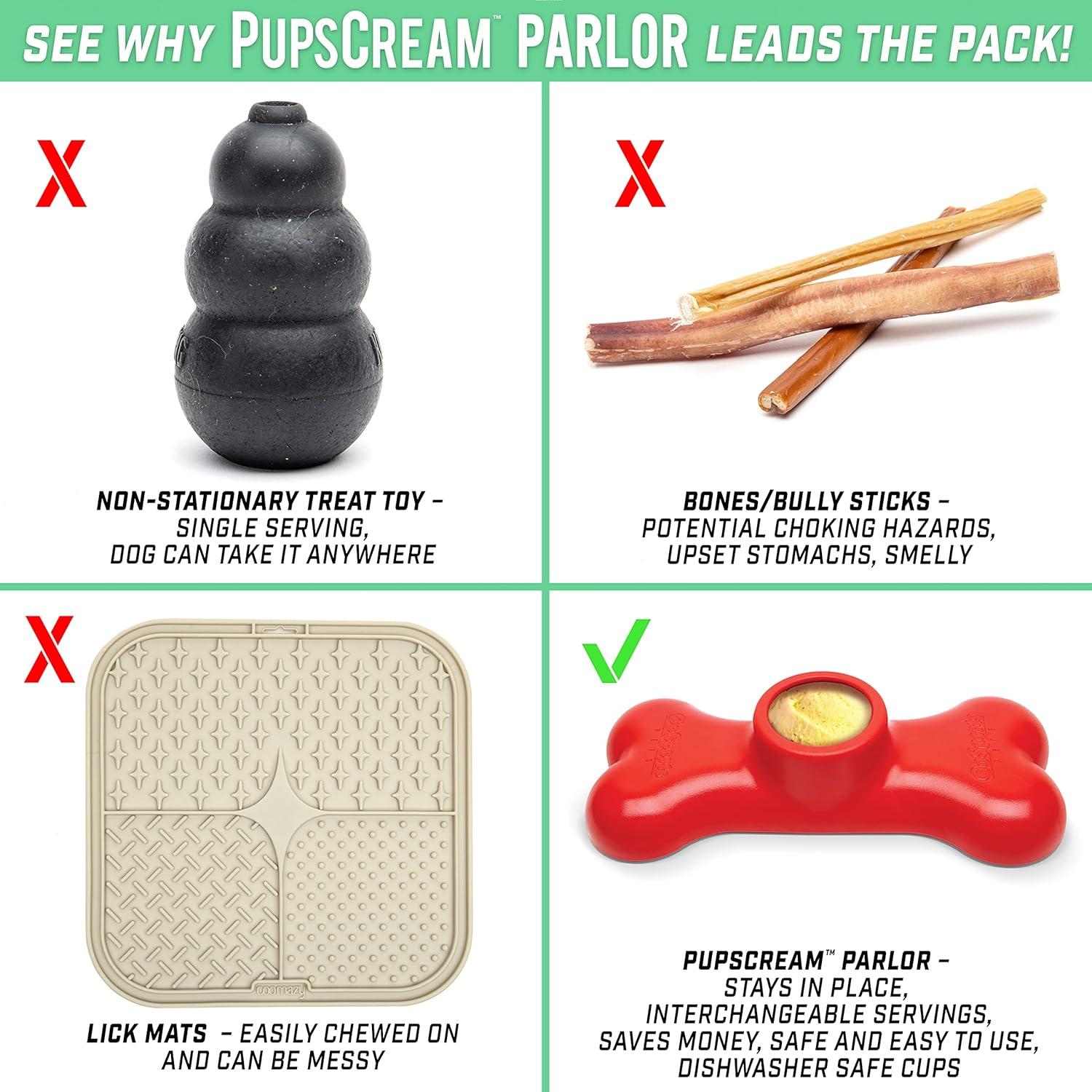 imageGoSports Pets PupsCream Parlor Frozen Dog Treat ampamp Ice Cream Holder NonSlipRed