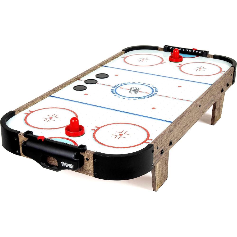 imageGoSports 40 Inch Table Top Air Hockey Game for Kids BlackOak