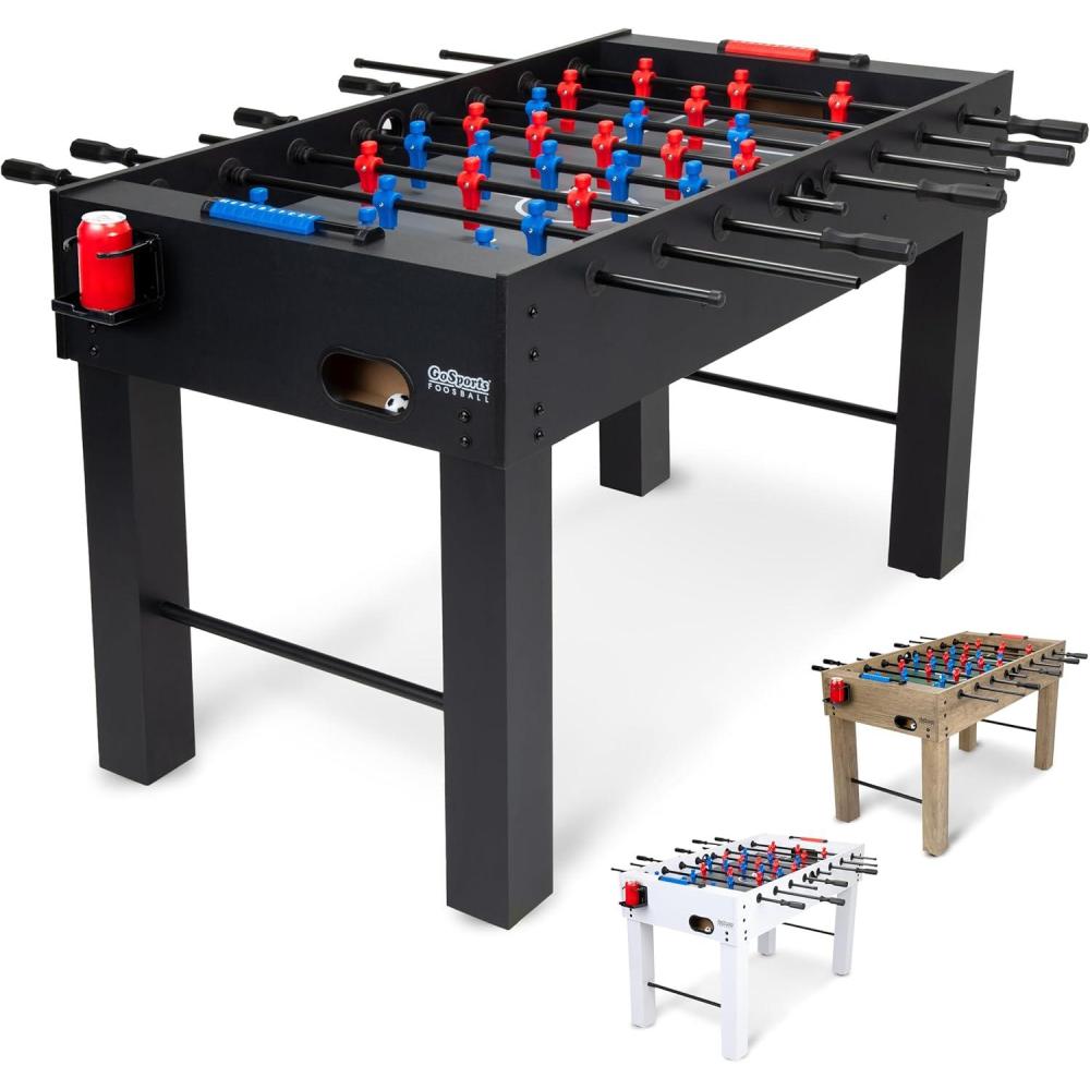 imageGoSports 54 Inch Full Size Foosball Table for Adults  Perfect for Home Office or Game Room  Choose ColorBlack Finish