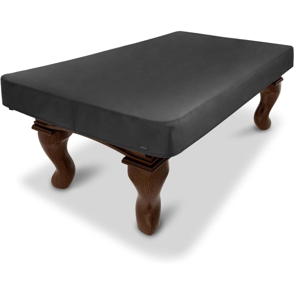 imageGoSports 8 ft Premium Leatherette Pool Table Cover  Waterproof ampamp Tearproof  Heavy Duty Indoor ampamp Outdoor Billiard Table CoverBlack