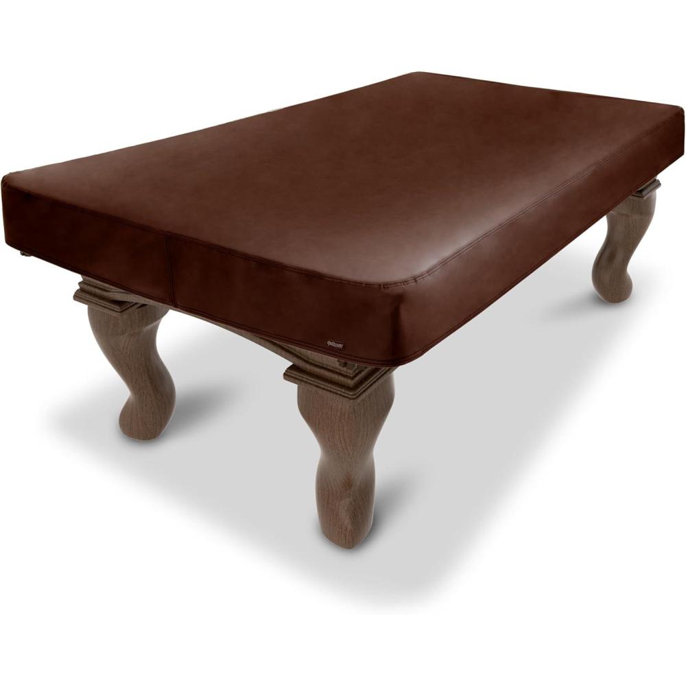 imageGoSports 8 ft Premium Leatherette Pool Table Cover  Waterproof ampamp Tearproof  Heavy Duty Indoor ampamp Outdoor Billiard Table CoverBrown