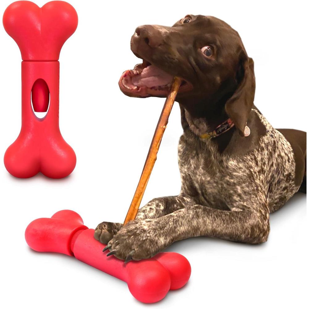imageGoSports Chew Champ Bully Stick Holder for Dogs Securely Holds Bully Sticks to Help Prevent Choking 6 Inch SizeLarge Dogs 30 Pounds