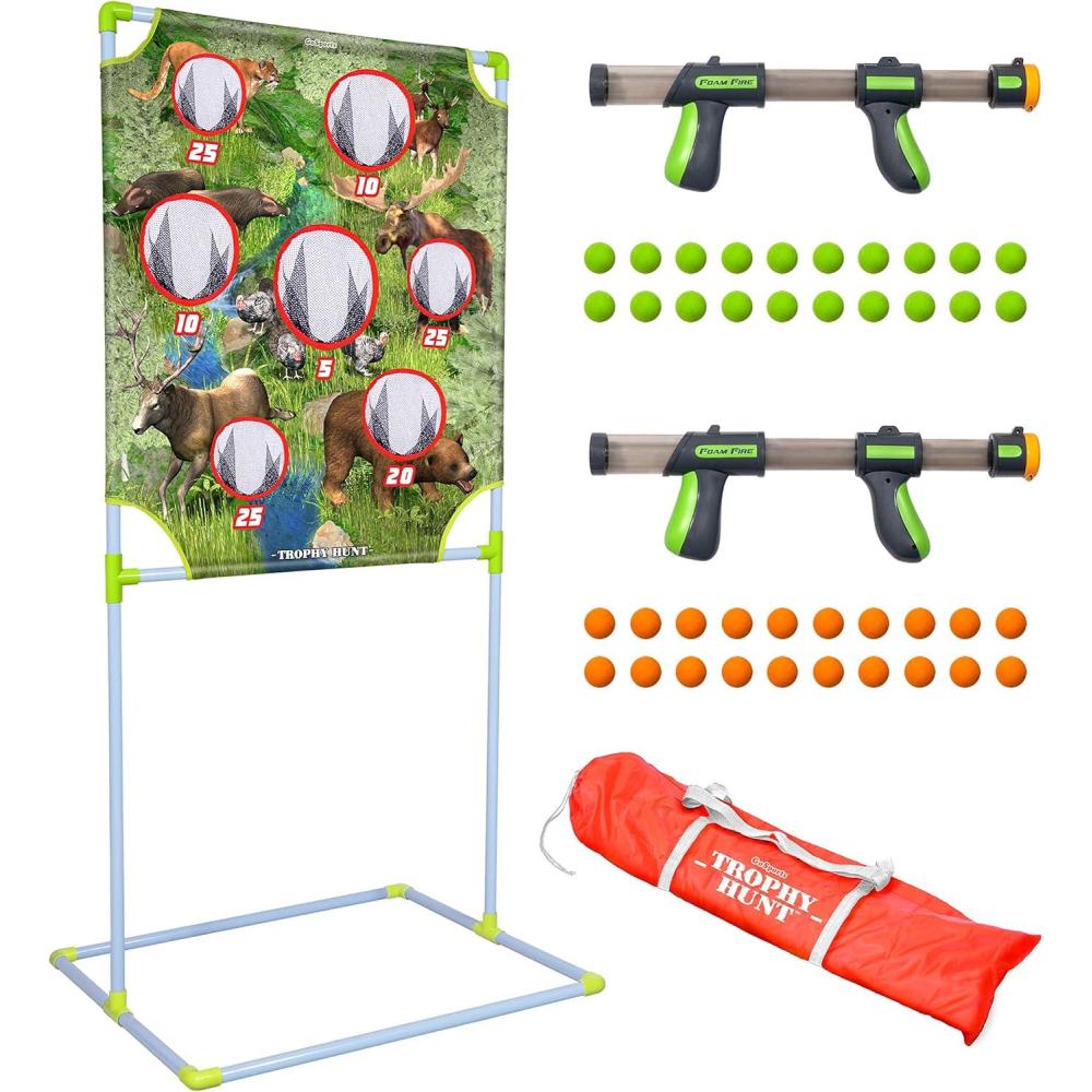 imageGoSports Foam Fire Games  Alien Invaders Trophy Hunt or Door Hang Battle Strike and Capture The Cash Targets  Include 2 Toy Blasters for Kids and Foam Ball ProjectilesTrophy Hunt
