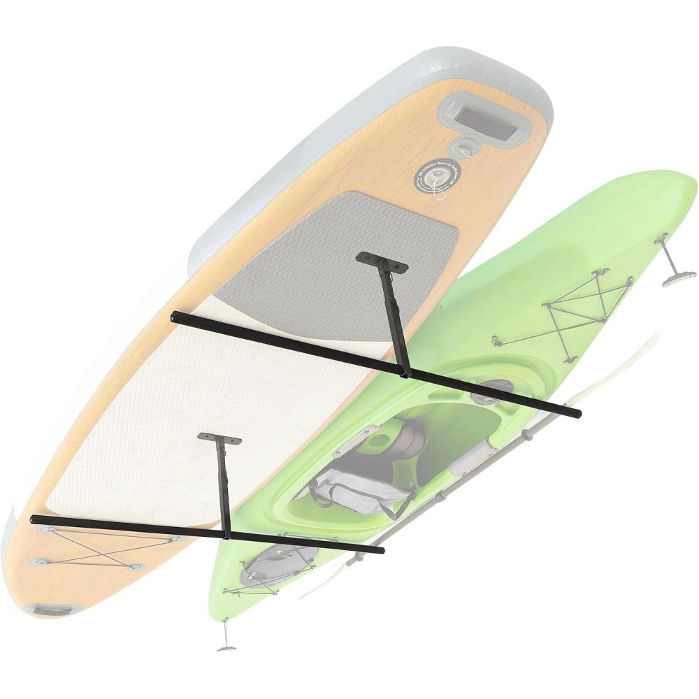 imageGoSports Kayak Rack for Garage Ceiling Mount  Adjustable Storage Hangers for 2 Kayaks SUPs or Surfboards