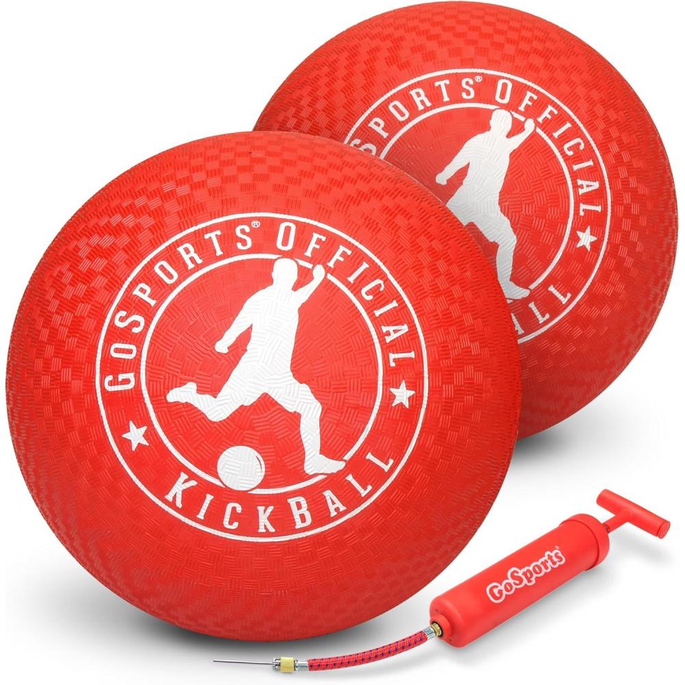 imageGoSports Official Kickball with Pump 2 Pack 10 Inch10