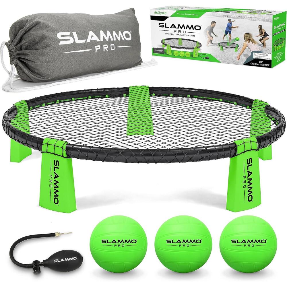 imageGoSports SLAMMO PRO Game Set  New and Improved PRO Set with 3 PRO Balls Pump and Carrying Case