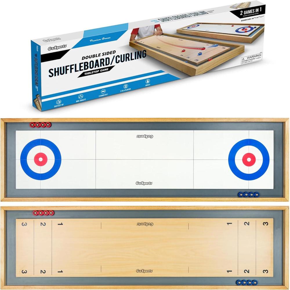 imageGoSports Shuffleboard and Curling 2 in 1 Tabletop Board Game