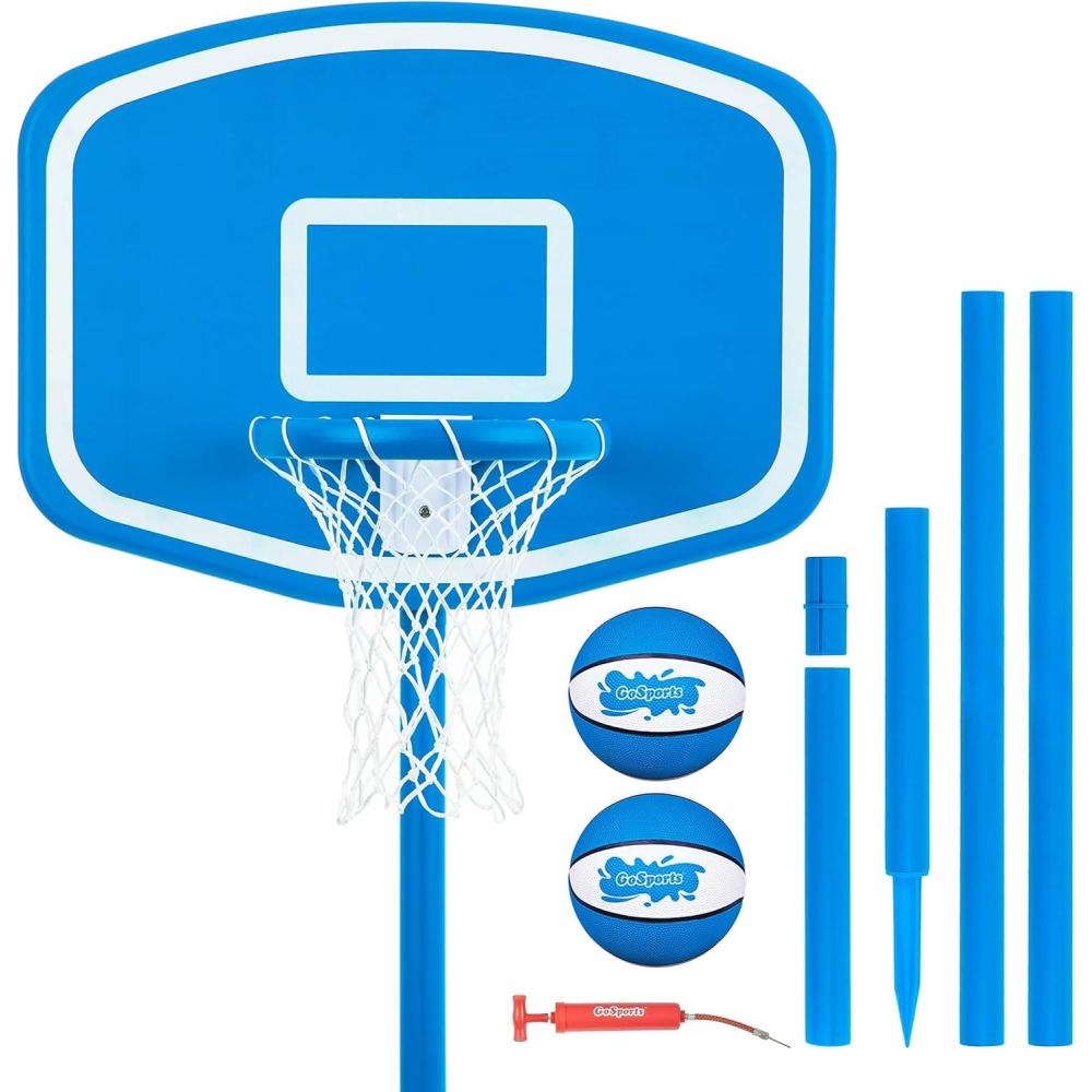 imageGoSports Splash Hoop UP Above Ground Pool Hoop Basketball Game with 2 Pool Basketballs and Pump