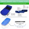 GoSports 2 Person Premium Snow Sled – Choose Red or Blue – Double Walled Construction, Pull Strap and Padded Seat(Blue)