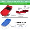 GoSports 2 Person Premium Snow Sled – Choose Red or Blue – Double Walled Construction, Pull Strap and Padded Seat(Red)