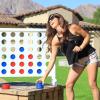 GoSports 3 Foot Width Giant Wooden 4 in a Row Game – Choose White or Dark Stain – Jumbo 4 Connect Family Fun with Coins, Case and Rules(Classic White Finish)