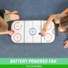 GoSports 30 Inch Table Top Air Hockey Game for Kids – Portable, Battery Operated Game Table – Oak(Black)