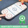 GoSports 30 Inch Table Top Air Hockey Game for Kids – Portable, Battery Operated Game Table – Oak(Black)