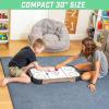 GoSports 30 Inch Table Top Air Hockey Game for Kids – Portable, Battery Operated Game Table – Oak(Oak)