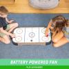 GoSports 30 Inch Table Top Air Hockey Game for Kids – Portable, Battery Operated Game Table – Oak(Oak)
