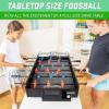 GoSports 32 Inch Tabletop Foosball Game Set – Oak or Black(Black)