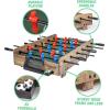 GoSports 32 Inch Tabletop Foosball Game Set – Oak or Black(Oak)