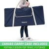 GoSports 4 Foot Width Giant Portable 4 in a Row Game Dark Wood Stain with Rules and Carry Bag(Classic White Finish)