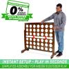 GoSports 4 Foot Width Giant Portable 4 in a Row Game Dark Wood Stain with Rules and Carry Bag(Dark Stain Finish)
