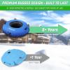GoSports 40 Inch Hard Bottom Snow Tube with Premium Canvas Cover – 40″ Commercial Grade Sled – Red or Blue(Blue)