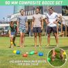 GoSports 90 mm Bocce Ball Sets – Outdoor Lawn Game – Composite or Resin(Multicolor)