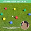 GoSports 90 mm Bocce Ball Sets – Outdoor Lawn Game – Composite or Resin(Resin)