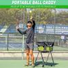 GoSports Ball Caddy with Wheels – Portable Cart Holds 140 Pickleballs or 175 Tennis Balls