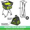 GoSports Ball Caddy with Wheels – Portable Cart Holds 140 Pickleballs or 175 Tennis Balls