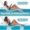 GoSports Coast Modern in Pool Lounge Chair – Waterproof & Weighted Chaise Lounger – Outdoor Pool Furniture for Patio or in Baja Shelf(Lounge Chair)