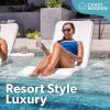 GoSports Coast Modern in Pool Lounge Chair – Waterproof & Weighted Chaise Lounger – Outdoor Pool Furniture for Patio or in Baja Shelf(Lounge Chair)