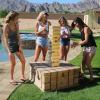 GoSports Giant Wooden Stacking Game – Stacks Up to 5 ft – Choose Brown Wood Stain, Gray, Natural, Stars & Stripes, or Tropical Hardwood – Toppling Tower(Natural)