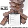 GoSports Giant Wooden Stacking Game – Stacks Up to 5 ft – Choose Brown Wood Stain, Gray, Natural, Stars & Stripes, or Tropical Hardwood – Toppling Tower(Brown)
