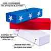 GoSports Giant Wooden Stacking Game – Stacks Up to 5 ft – Choose Brown Wood Stain, Gray, Natural, Stars & Stripes, or Tropical Hardwood – Toppling Tower(Stars and Stripes)