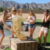 GoSports Giant Wooden Stacking Game – Stacks Up to 5 ft – Choose Brown Wood Stain, Gray, Natural, Stars & Stripes, or Tropical Hardwood – Toppling Tower(Natural)