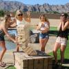 GoSports Giant Wooden Stacking Game – Stacks Up to 5 ft – Choose Brown Wood Stain, Gray, Natural, Stars & Stripes, or Tropical Hardwood – Toppling Tower(Natural Wood)
