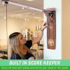 GoSports Hook 21 Wall Mount Ring Swing Game – Play Indoors or Outdoors with Foldable Arm(Brown)