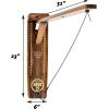 GoSports Hook 21 Wall Mount Ring Swing Game – Play Indoors or Outdoors with Foldable Arm(Brown)