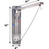 GoSports Hook 21 Wall Mount Ring Swing Game – Play Indoors or Outdoors with Foldable Arm(Gray)
