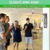 GoSports Hook 21 Wall Mount Ring Swing Game – Play Indoors or Outdoors with Foldable Arm(Gray)