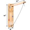 GoSports Hook 21 Wall Mount Ring Swing Game – Play Indoors or Outdoors with Foldable Arm(Natural Varnish)