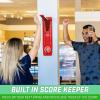 GoSports Hook 21 Wall Mount Ring Swing Game – Play Indoors or Outdoors with Foldable Arm(Red)
