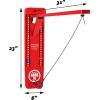 GoSports Hook 21 Wall Mount Ring Swing Game – Play Indoors or Outdoors with Foldable Arm(Red)