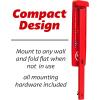 GoSports Hook 21 Wall Mount Ring Swing Game – Play Indoors or Outdoors with Foldable Arm(Red)