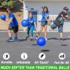 GoSports Inflatable Dodgeballs – Choose 5 Inch or 7 Inch No Sting Balls – Set of 6 Includes Ball Pump & Mesh Bag(7″ Balls 6 Pack – Blue)